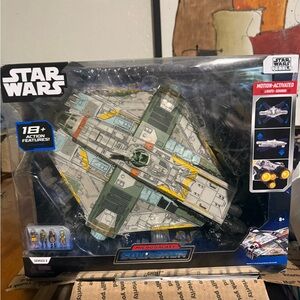 Star Wars Ghost Ship Micro Galaxy Squadron Toy - Green, Gray, Yellow
